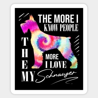 Schnauzer Lover Tye die Design Sticker